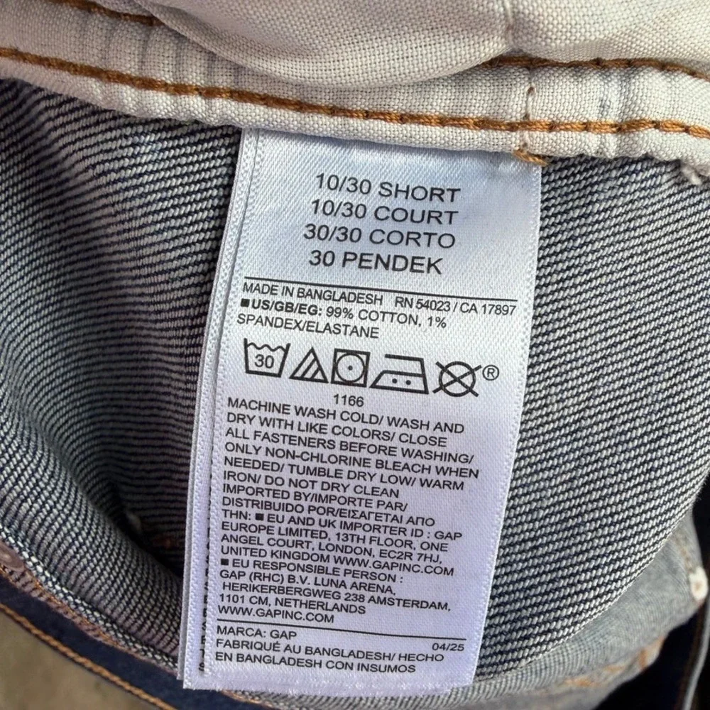 Gap Denim High Rise Studded Barrel Jeans Dark Wash Low Stretch Denim 10 Short - Picture 10 of 11